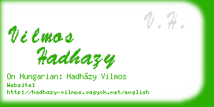 vilmos hadhazy business card